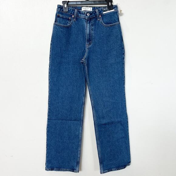New ABERCROMBIE Curve Love High Rise 90s Relaxed Jean Dark SIZE 28 Regular - Picture 3 of 9